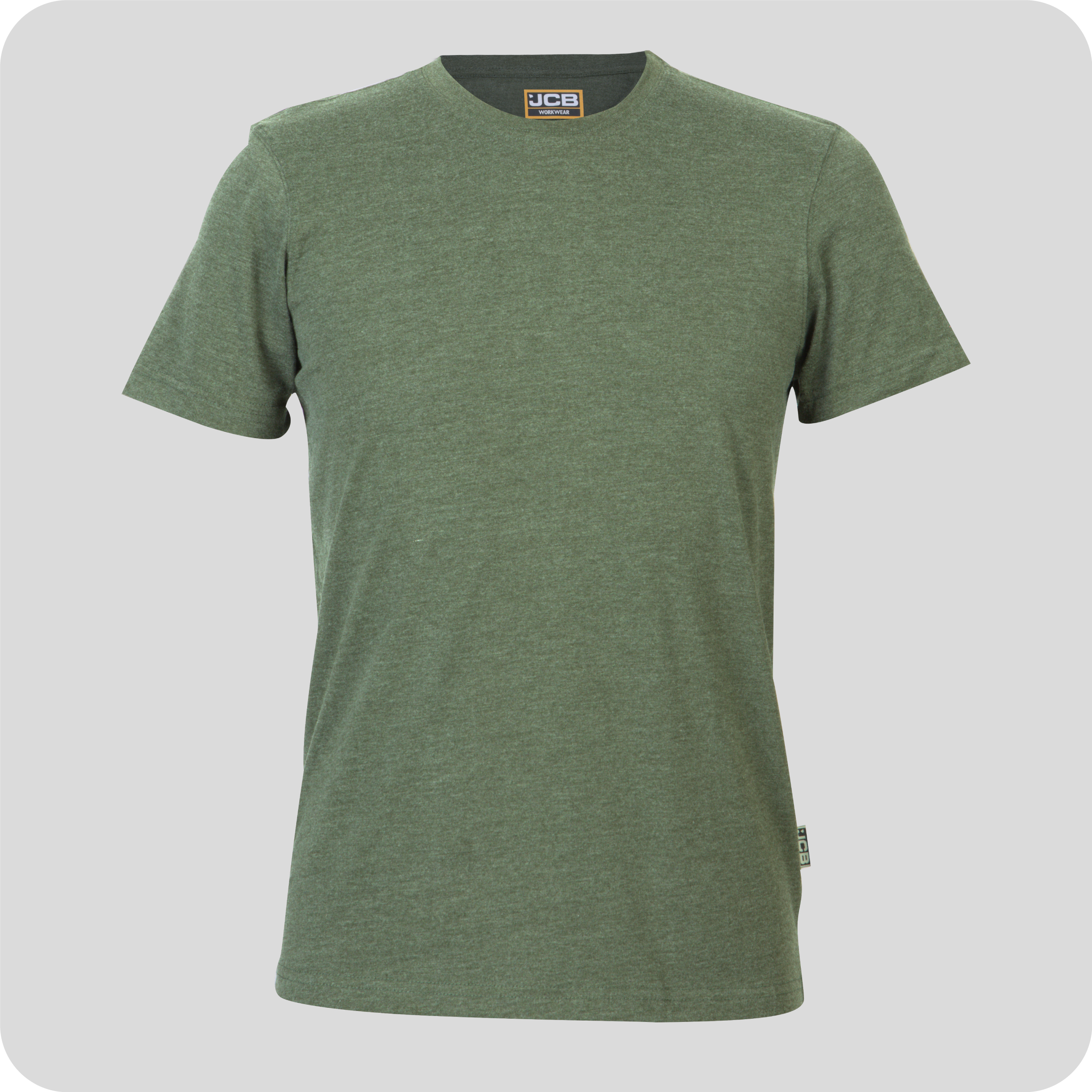 JCB Crew T Shirt Army Front 600x600 1.Jpg