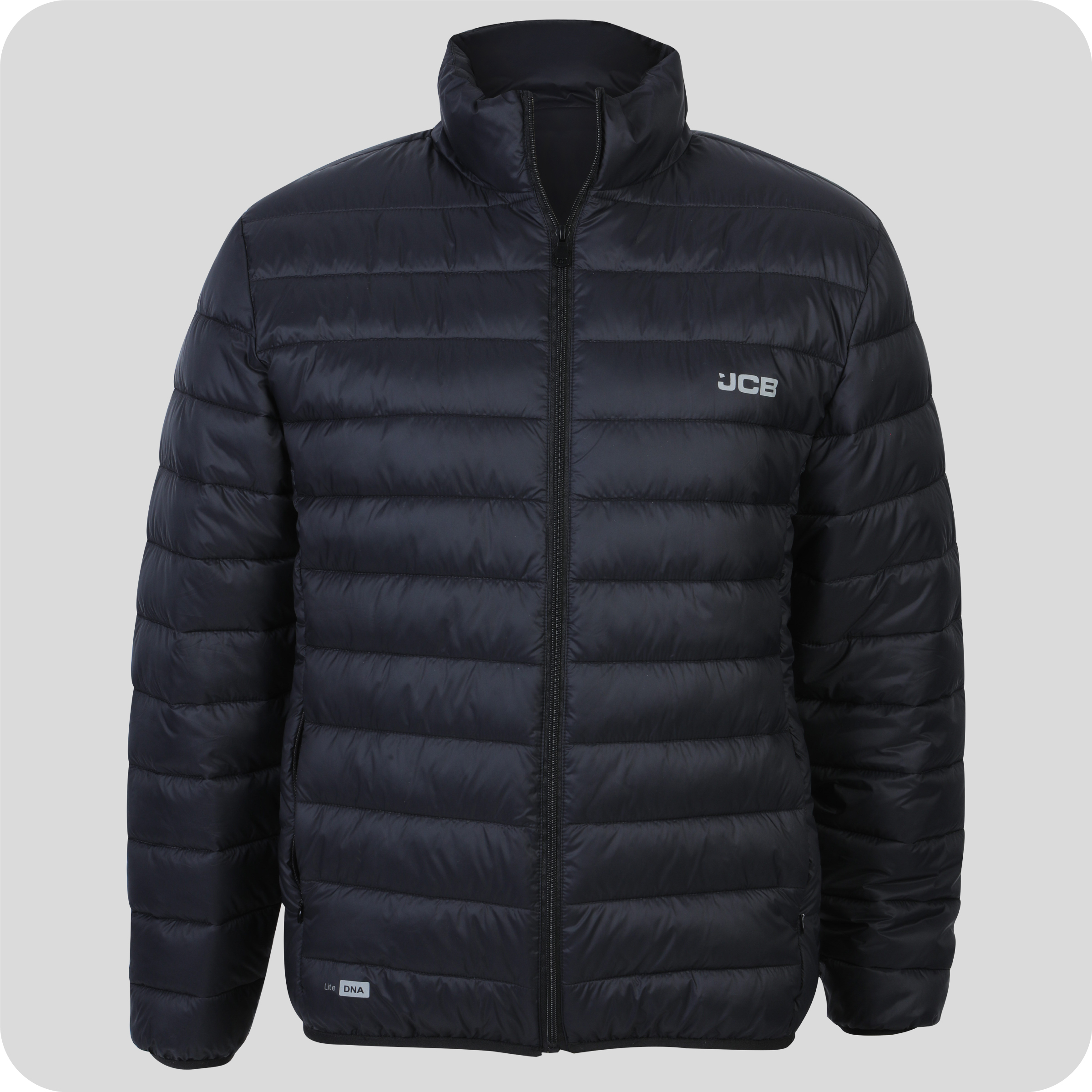 JCB Lite Puffer Jacket Front 600x600 1.Jpg