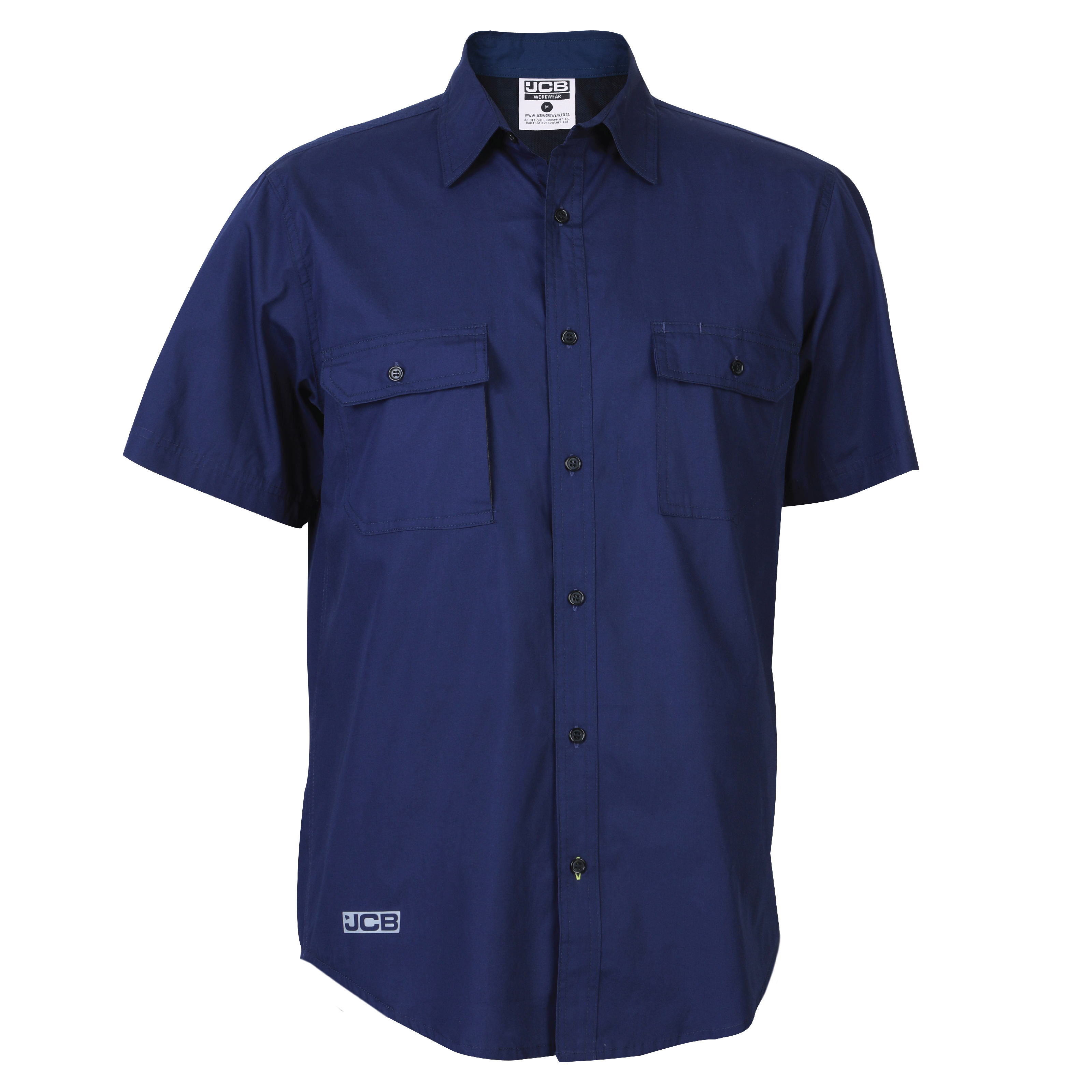 JCB Performance Vented Short Sleeve Shirt Air Force Navy Front